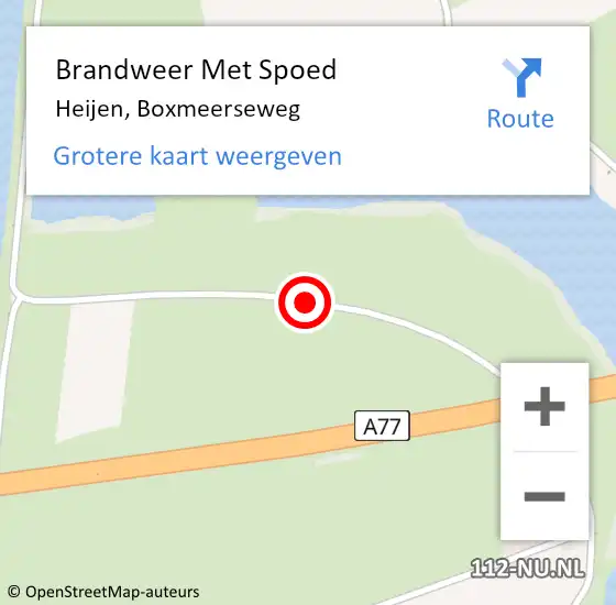 Locatie op kaart van de 112 melding: Brandweer Met Spoed Naar Heijen, Boxmeerseweg op 17 maart 2018 04:38