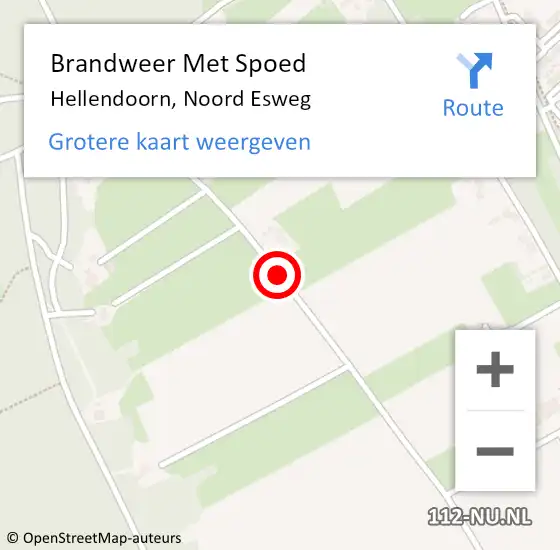 Locatie op kaart van de 112 melding: Brandweer Met Spoed Naar Hellendoorn, Noord Esweg op 17 maart 2018 06:28