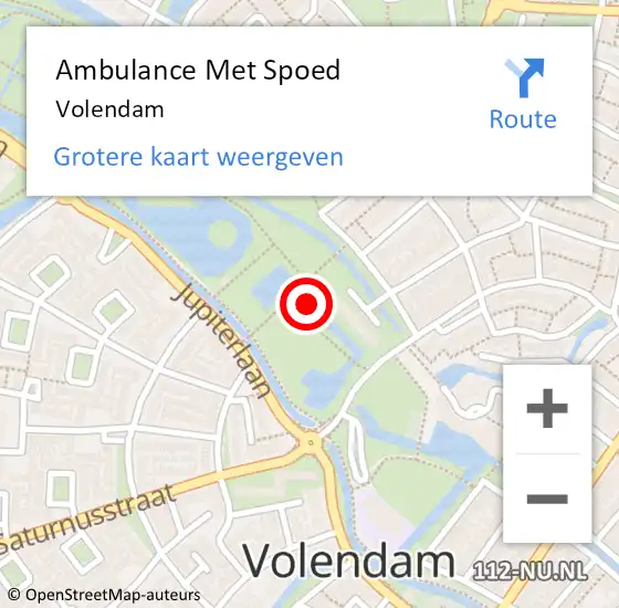 Locatie op kaart van de 112 melding: Ambulance Met Spoed Naar Volendam op 17 maart 2018 08:11