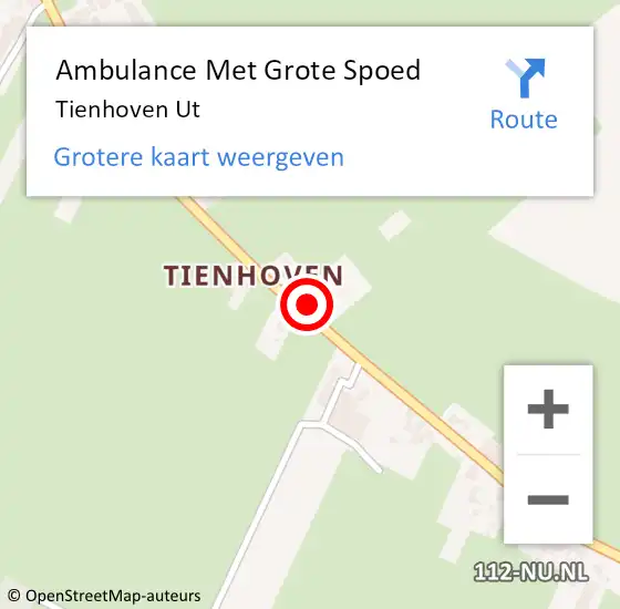 Locatie op kaart van de 112 melding: Ambulance Met Grote Spoed Naar Tienhoven UT op 17 maart 2018 12:41