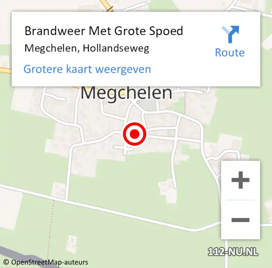 Locatie op kaart van de 112 melding: Brandweer Met Grote Spoed Naar Megchelen, Hollandseweg op 17 maart 2018 19:56