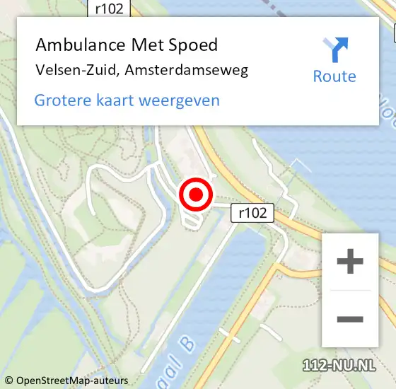 Locatie op kaart van de 112 melding: Ambulance Met Spoed Naar Velsen-Zuid, Amsterdamseweg op 17 maart 2018 23:16