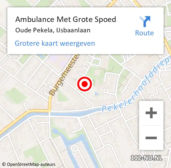 Locatie op kaart van de 112 melding: Ambulance Met Grote Spoed Naar Oude Pekela, IJsbaanlaan op 18 maart 2018 04:05