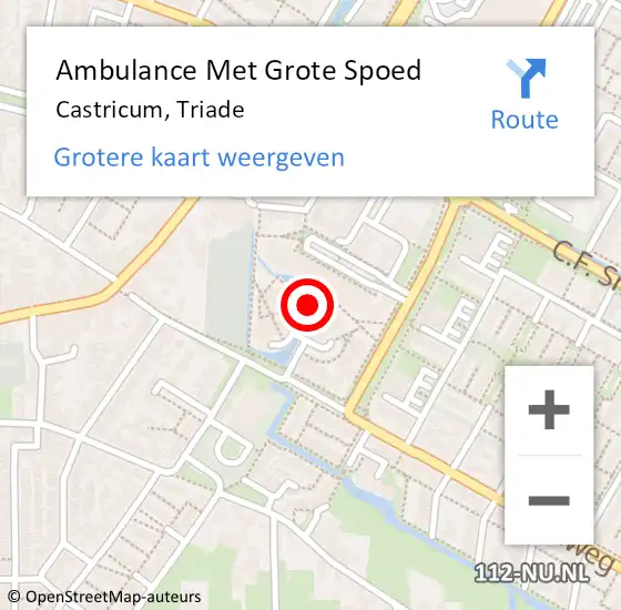 Locatie op kaart van de 112 melding: Ambulance Met Grote Spoed Naar Castricum, Triade op 18 maart 2018 13:54