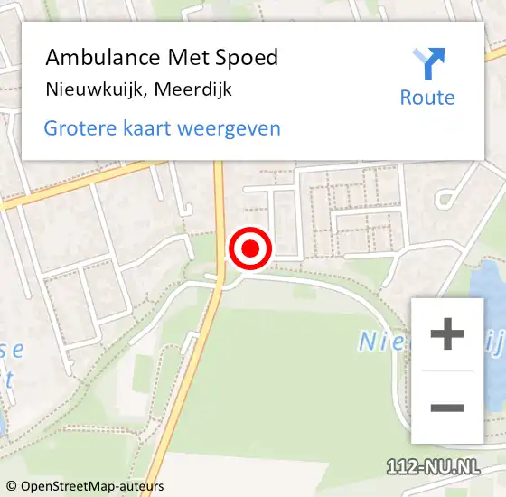Locatie op kaart van de 112 melding: Ambulance Met Spoed Naar Nieuwkuijk, Meerdijk op 19 maart 2018 06:37
