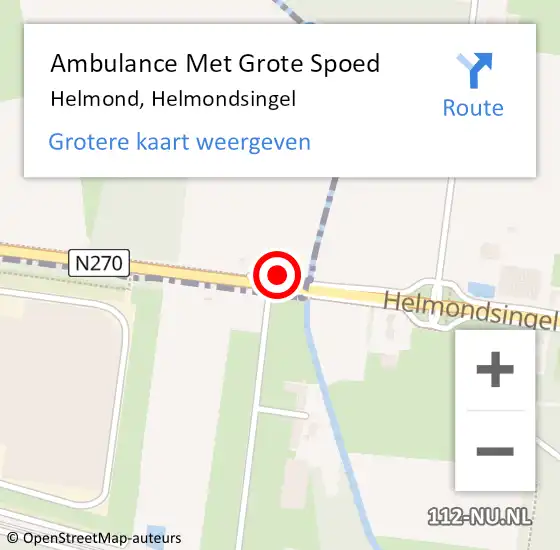 Locatie op kaart van de 112 melding: Ambulance Met Grote Spoed Naar Helmond, Helmondsingel op 19 maart 2018 16:24