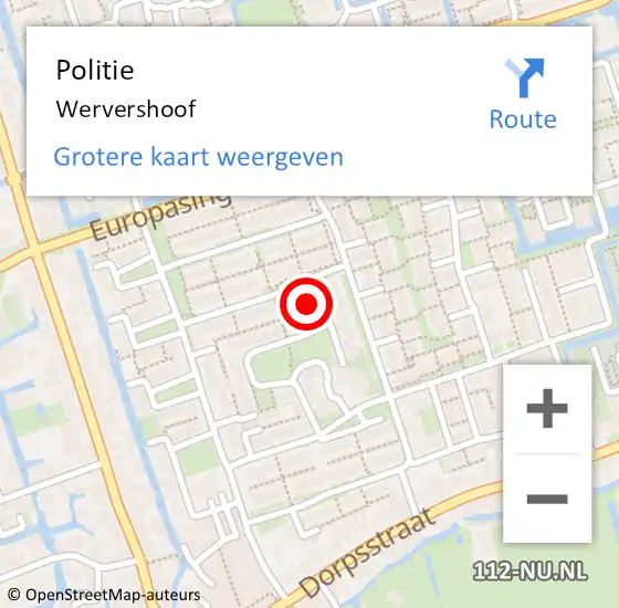 Locatie op kaart van de 112 melding: Politie Wervershoof op 19 maart 2018 17:28