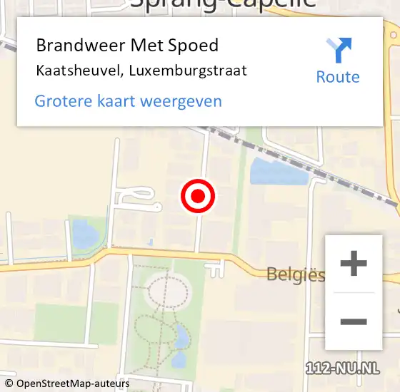 Locatie op kaart van de 112 melding: Brandweer Met Spoed Naar Kaatsheuvel, Luxemburgstraat op 21 maart 2018 00:40