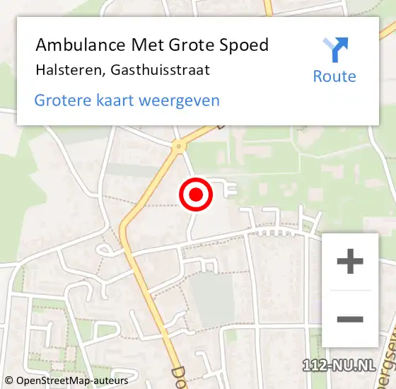 Locatie op kaart van de 112 melding: Ambulance Met Grote Spoed Naar Halsteren, Gasthuisstraat op 21 maart 2018 06:51