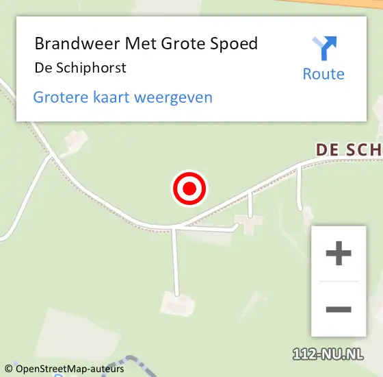 Locatie op kaart van de 112 melding: Brandweer Met Grote Spoed Naar De Schiphorst op 22 maart 2018 15:46