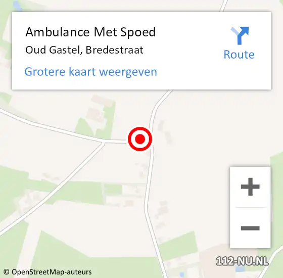 Locatie op kaart van de 112 melding: Ambulance Met Spoed Naar Oud Gastel, Peter Ceelen Keetweg op 22 maart 2018 20:09