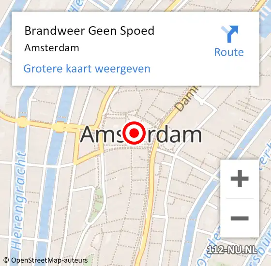 Locatie op kaart van de 112 melding: Brandweer Geen Spoed Naar Amsterdam op 23 maart 2018 15:05