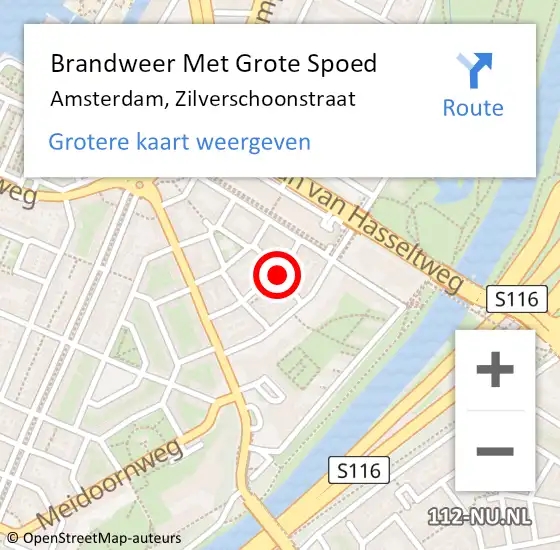 Locatie op kaart van de 112 melding: Brandweer Met Grote Spoed Naar Amsterdam, Resedastraat op 24 maart 2018 19:16