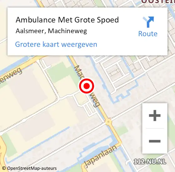 Locatie op kaart van de 112 melding: Ambulance Met Grote Spoed Naar Aalsmeer, Machineweg op 25 maart 2018 15:16