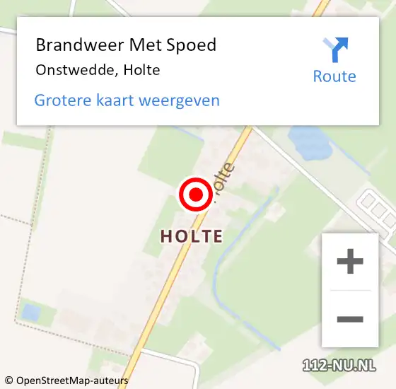 Locatie op kaart van de 112 melding: Brandweer Met Spoed Naar Onstwedde, Holte op 25 maart 2018 17:37