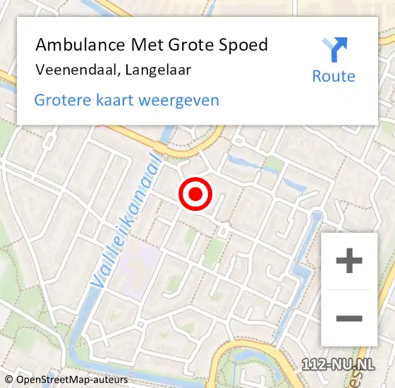 Locatie op kaart van de 112 melding: Ambulance Met Grote Spoed Naar Veenendaal, Langelaar op 27 maart 2018 20:31