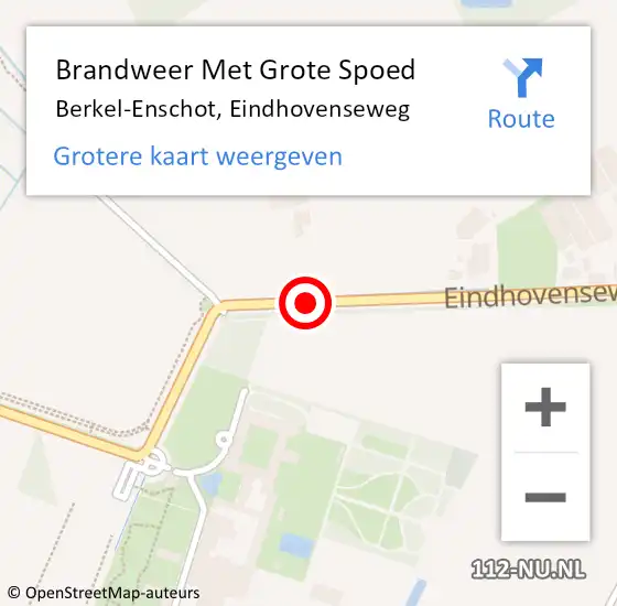 Locatie op kaart van de 112 melding: Brandweer Met Grote Spoed Naar Berkel-Enschot, Eindhovenseweg op 28 maart 2018 10:06