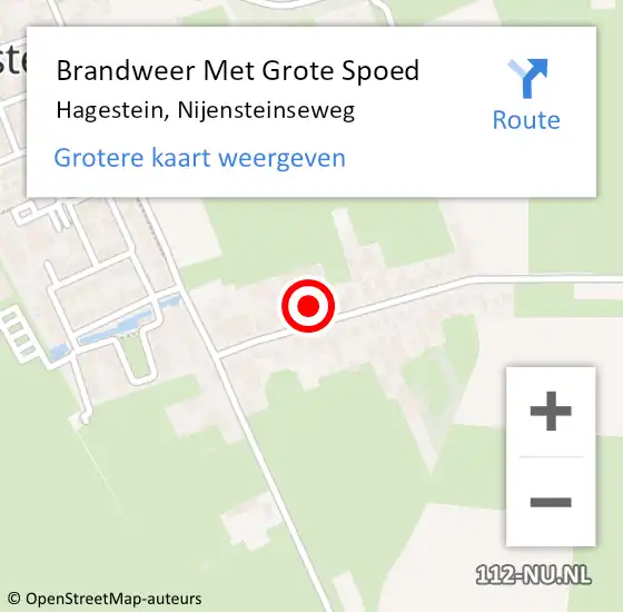 Locatie op kaart van de 112 melding: Brandweer Met Grote Spoed Naar Hagestein, Nijensteinseweg op 29 maart 2018 15:24