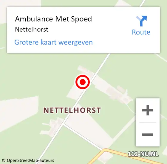 Locatie op kaart van de 112 melding: Ambulance Met Spoed Naar Nettelhorst op 30 maart 2018 16:27