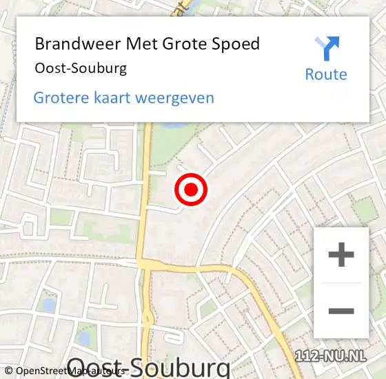 Locatie op kaart van de 112 melding: Brandweer Met Grote Spoed Naar Oost-Souburg op 30 maart 2018 23:09