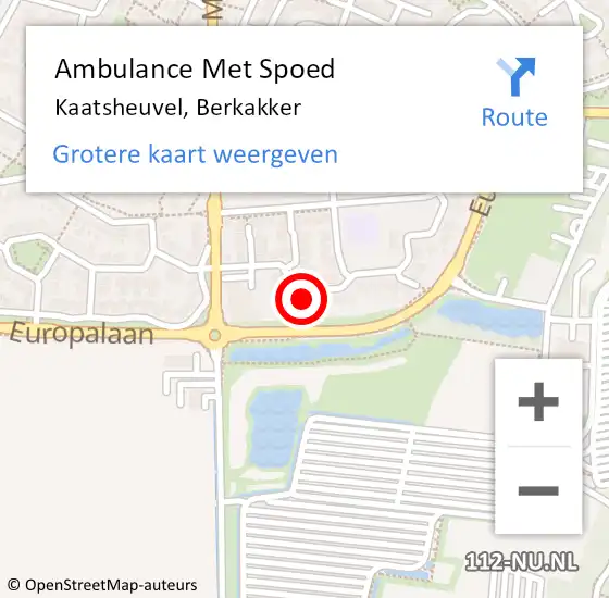 Locatie op kaart van de 112 melding: Ambulance Met Spoed Naar Kaatsheuvel, Berkakker op 31 maart 2018 08:41