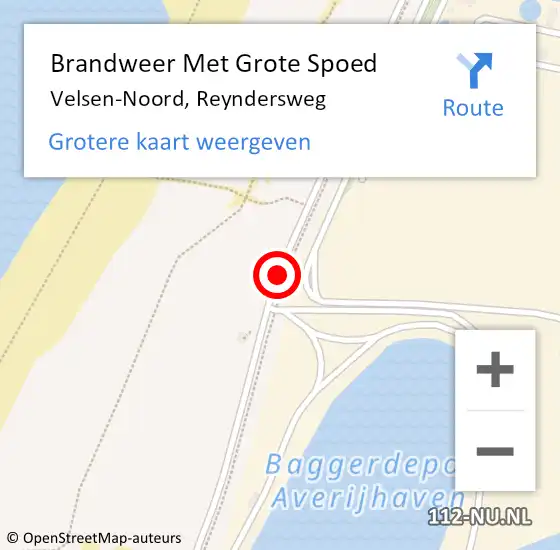 Locatie op kaart van de 112 melding: Brandweer Met Grote Spoed Naar Velsen-Noord, Reyndersweg op 1 april 2018 10:20