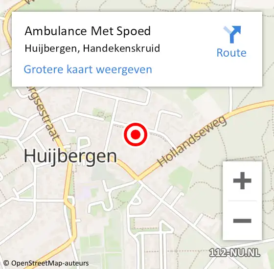 Locatie op kaart van de 112 melding: Ambulance Met Spoed Naar Huijbergen, Handekenskruid op 2 april 2018 08:31