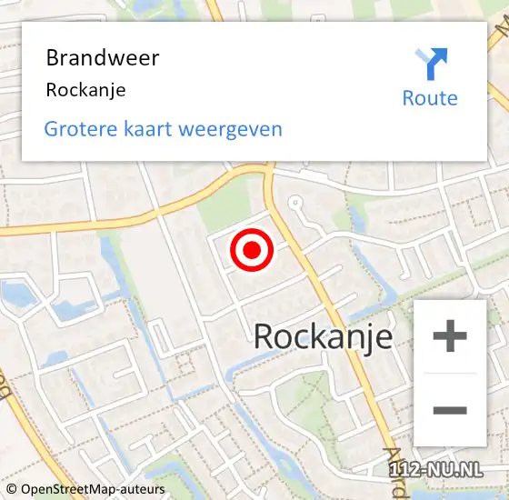 Locatie op kaart van de 112 melding: Brandweer Rockanje op 2 april 2018 19:32