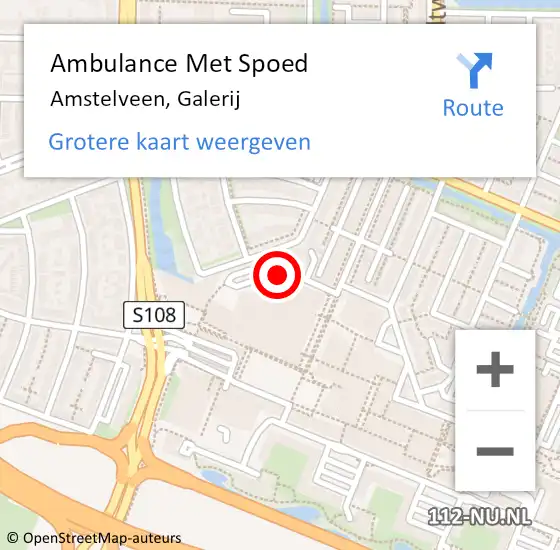 Locatie op kaart van de 112 melding: Ambulance Met Spoed Naar Amstelveen, Galerij op 3 april 2018 16:29