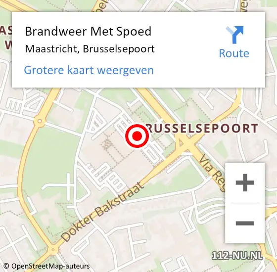 Locatie op kaart van de 112 melding: Brandweer Met Spoed Naar Maastricht, Brusselsepoort op 3 april 2018 21:34