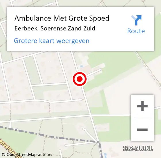 Locatie op kaart van de 112 melding: Ambulance Met Grote Spoed Naar Eerbeek, Soerense Zand Zuid op 4 april 2018 23:05