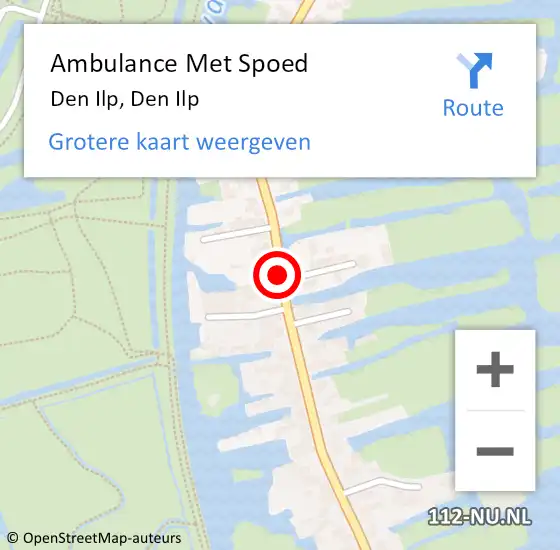 Locatie op kaart van de 112 melding: Ambulance Met Spoed Naar Den Ilp, Den Ilp op 8 april 2018 13:37