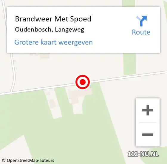 Locatie op kaart van de 112 melding: Brandweer Met Spoed Naar Oudenbosch, Langeweg op 10 april 2018 20:25