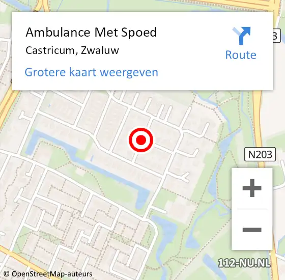 Locatie op kaart van de 112 melding: Ambulance Met Spoed Naar Castricum, Zwaluw op 11 april 2018 13:29