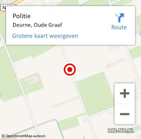 Locatie op kaart van de 112 melding: Politie Deurne, Oude Graaf op 12 april 2018 17:51