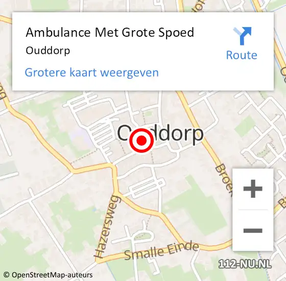 Locatie op kaart van de 112 melding: Ambulance Met Grote Spoed Naar Ouddorp op 13 april 2018 13:23