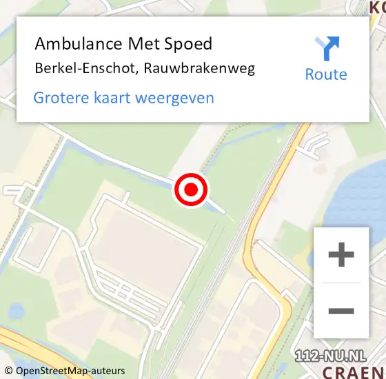 Locatie op kaart van de 112 melding: Ambulance Met Spoed Naar Berkel-Enschot, Rauwbrakenweg op 13 april 2018 15:34