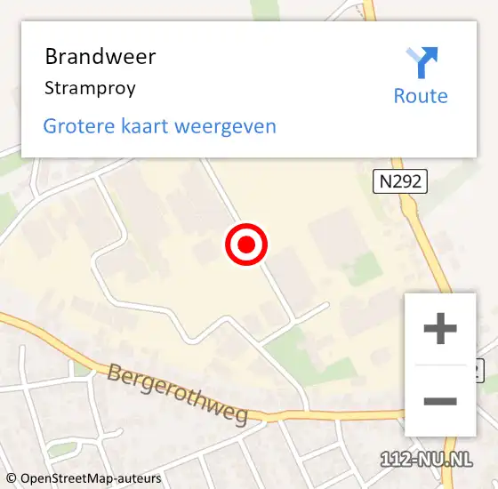 Locatie op kaart van de 112 melding: Brandweer Stramproy op 17 april 2018 13:30