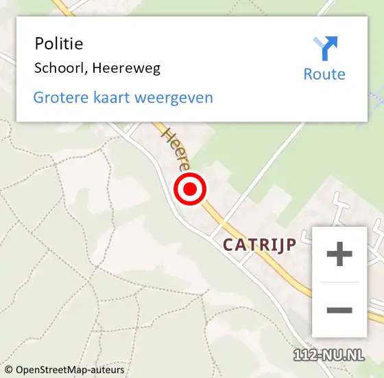 Locatie op kaart van de 112 melding: Politie Schoorl, Heereweg op 17 april 2018 19:38