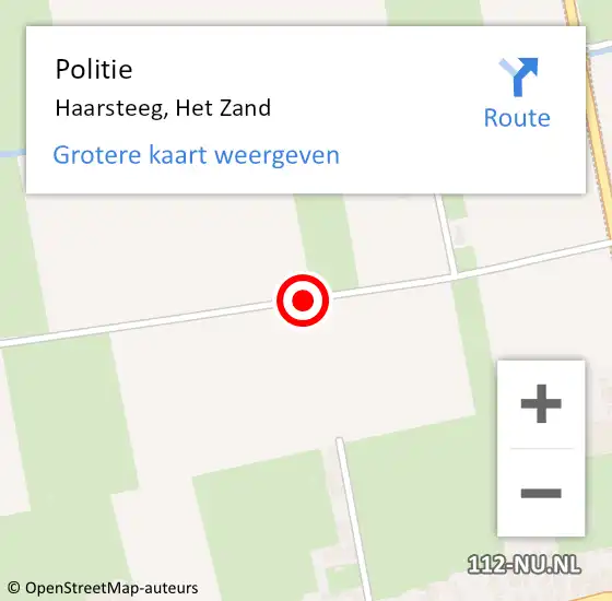 Locatie op kaart van de 112 melding: Politie Haarsteeg, Het Zand op 18 april 2018 09:17