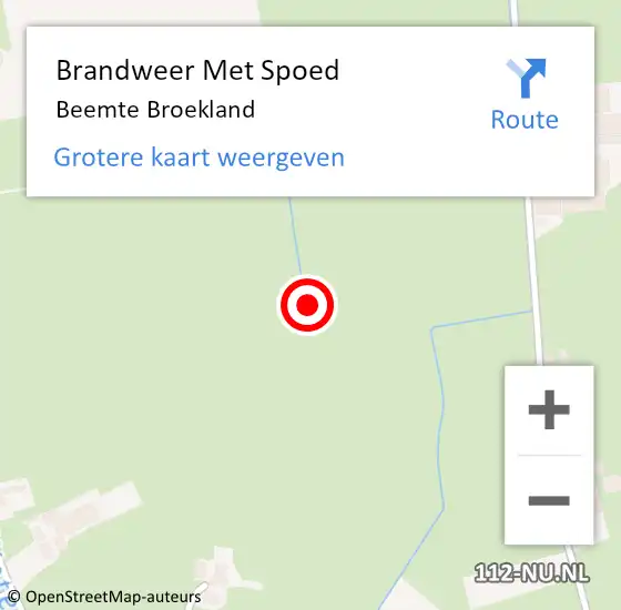 Locatie op kaart van de 112 melding: Brandweer Met Spoed Naar Beemte Broekland op 18 april 2018 15:46