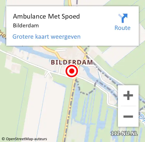 Locatie op kaart van de 112 melding: Ambulance Met Spoed Naar Bilderdam op 20 april 2018 06:15