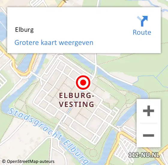 Locatie op kaart van de 112 melding:  Elburg op 20 april 2018 06:22