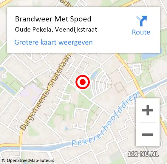 Locatie op kaart van de 112 melding: Brandweer Met Spoed Naar Oude Pekela, Veendijkstraat op 20 april 2018 18:46