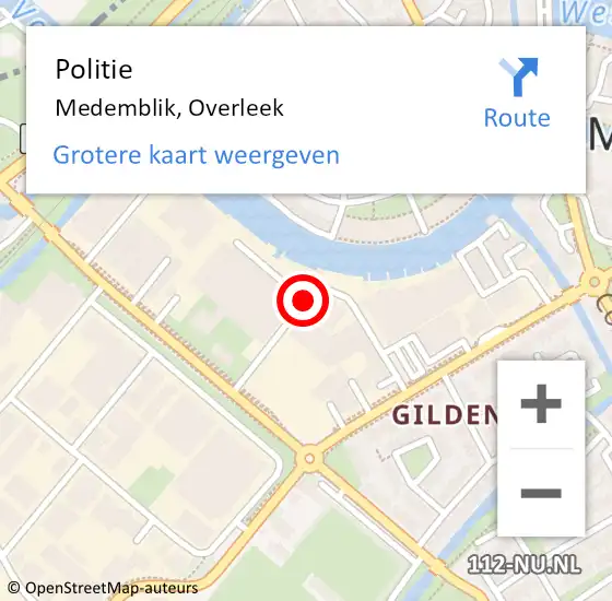 Locatie op kaart van de 112 melding: Politie Medemblik, Overleek op 22 april 2018 11:21
