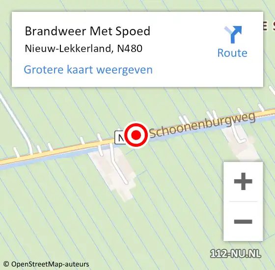 Locatie op kaart van de 112 melding: Brandweer Met Spoed Naar Nieuw-Lekkerland, N480 op 23 april 2018 06:47