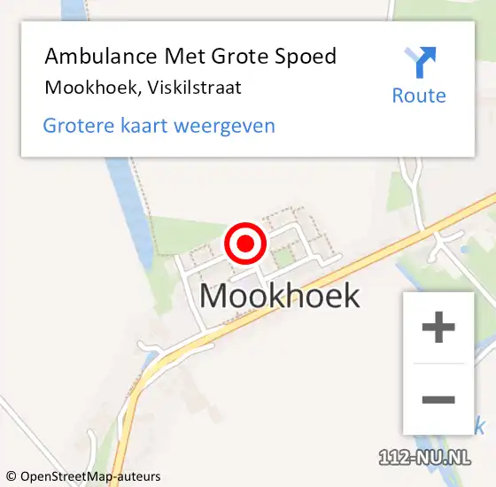 Locatie op kaart van de 112 melding: Ambulance Met Grote Spoed Naar Mookhoek, Viskilstraat op 23 april 2018 12:49