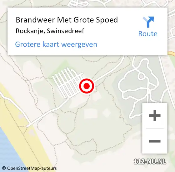 Locatie op kaart van de 112 melding: Brandweer Met Grote Spoed Naar Rockanje, Swinsedreef op 23 april 2018 19:09