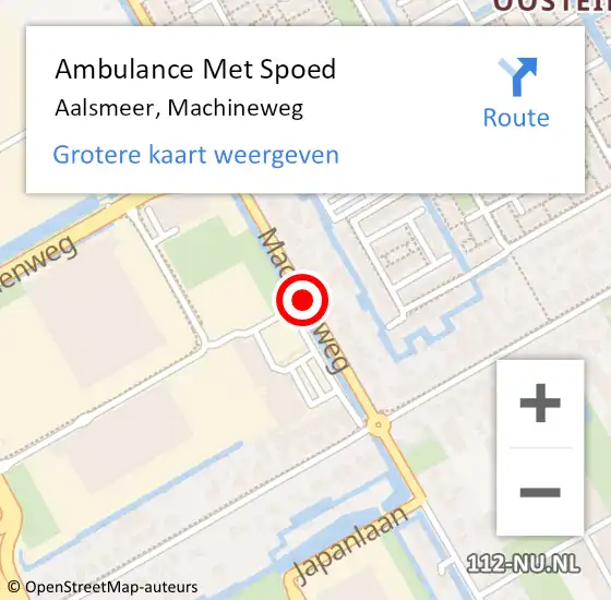 Locatie op kaart van de 112 melding: Ambulance Met Spoed Naar Aalsmeer, Machineweg op 25 april 2018 06:32