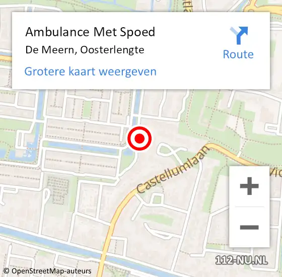 Locatie op kaart van de 112 melding: Ambulance Met Spoed Naar De Meern, Oosterlengte op 26 april 2018 08:19